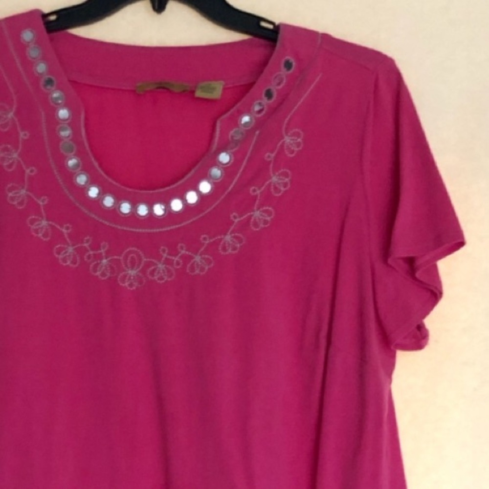 Valerie Stephen’s Women Pink Blouse with Mirrored Embellishments